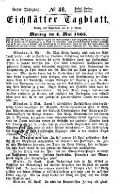 Eichstätter Tagblatt Montag 4. Mai 1863