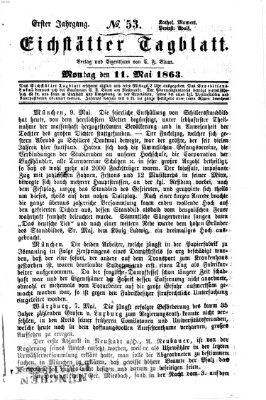 Eichstätter Tagblatt Montag 11. Mai 1863