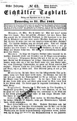 Eichstätter Tagblatt Donnerstag 21. Mai 1863