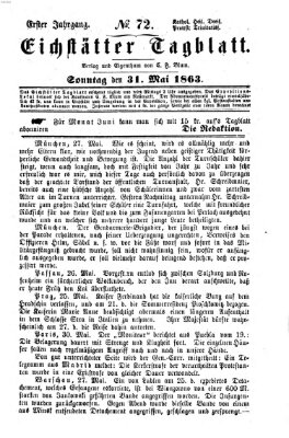 Eichstätter Tagblatt Sonntag 31. Mai 1863