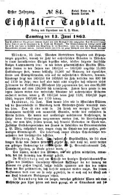 Eichstätter Tagblatt Samstag 13. Juni 1863