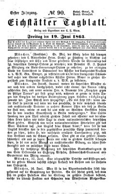 Eichstätter Tagblatt Freitag 19. Juni 1863