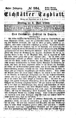 Eichstätter Tagblatt Freitag 3. Juli 1863