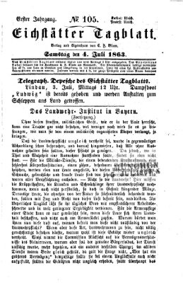 Eichstätter Tagblatt Samstag 4. Juli 1863