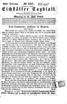 Eichstätter Tagblatt Montag 6. Juli 1863