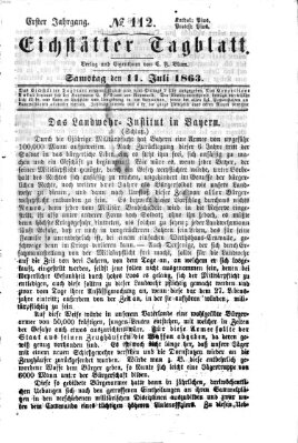 Eichstätter Tagblatt Samstag 11. Juli 1863