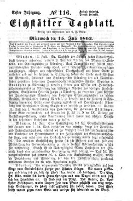 Eichstätter Tagblatt Mittwoch 15. Juli 1863