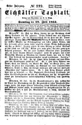 Eichstätter Tagblatt Samstag 18. Juli 1863