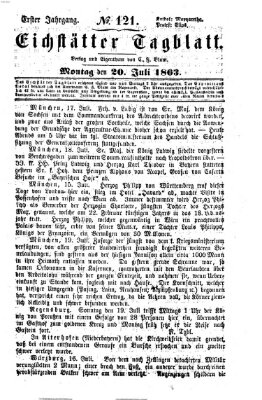 Eichstätter Tagblatt Montag 20. Juli 1863