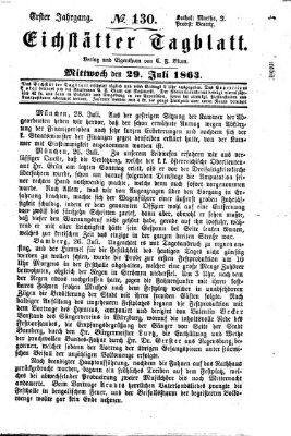 Eichstätter Tagblatt Mittwoch 29. Juli 1863