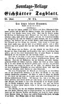 Eichstätter Tagblatt Sonntag 28. Juni 1863