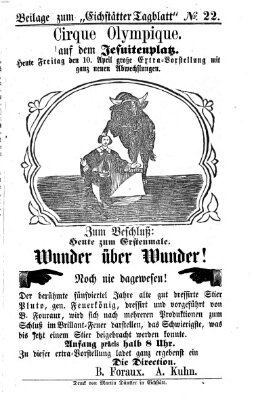 Eichstätter Tagblatt Freitag 10. April 1863