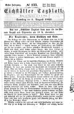 Eichstätter Tagblatt Samstag 1. August 1863