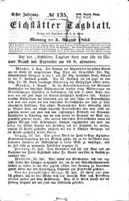 Eichstätter Tagblatt Montag 3. August 1863