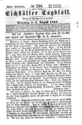 Eichstätter Tagblatt Dienstag 4. August 1863