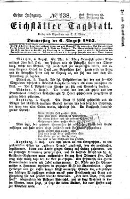 Eichstätter Tagblatt Donnerstag 6. August 1863