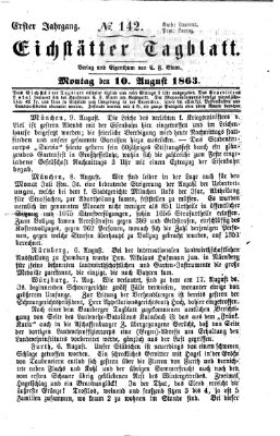 Eichstätter Tagblatt Montag 10. August 1863