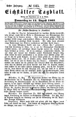 Eichstätter Tagblatt Donnerstag 13. August 1863