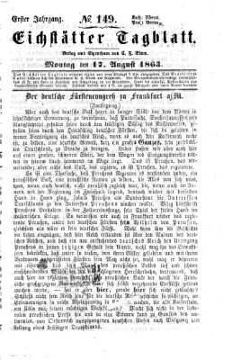 Eichstätter Tagblatt Montag 17. August 1863