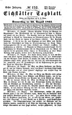 Eichstätter Tagblatt Donnerstag 20. August 1863