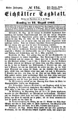 Eichstätter Tagblatt Samstag 22. August 1863