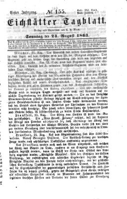 Eichstätter Tagblatt Sonntag 23. August 1863