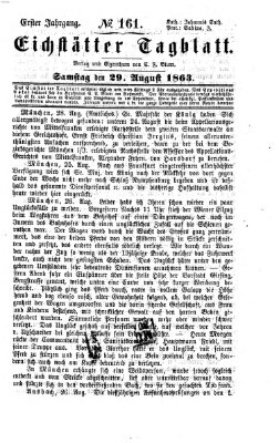 Eichstätter Tagblatt Samstag 29. August 1863