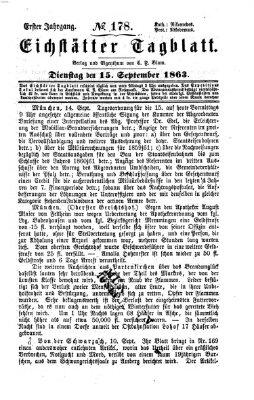 Eichstätter Tagblatt Dienstag 15. September 1863