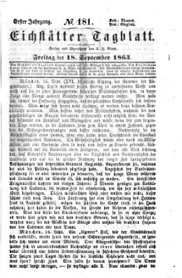 Eichstätter Tagblatt Freitag 18. September 1863