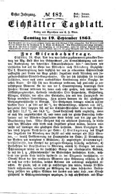 Eichstätter Tagblatt Samstag 19. September 1863