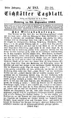 Eichstätter Tagblatt Sonntag 20. September 1863