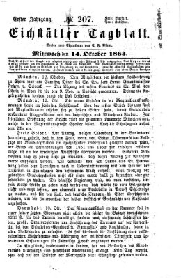 Eichstätter Tagblatt Mittwoch 14. Oktober 1863