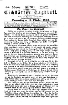 Eichstätter Tagblatt Donnerstag 15. Oktober 1863