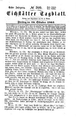 Eichstätter Tagblatt Freitag 16. Oktober 1863