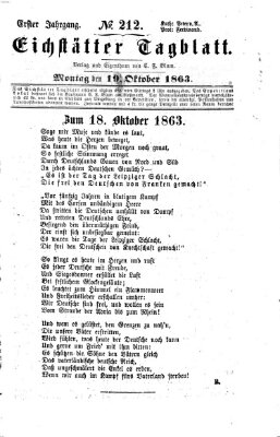 Eichstätter Tagblatt Montag 19. Oktober 1863