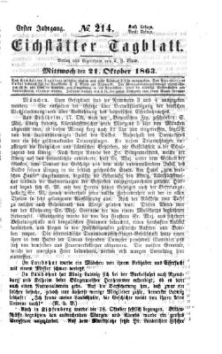 Eichstätter Tagblatt Mittwoch 21. Oktober 1863