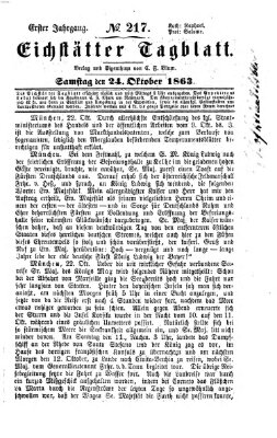 Eichstätter Tagblatt Samstag 24. Oktober 1863