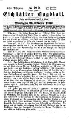 Eichstätter Tagblatt Montag 26. Oktober 1863