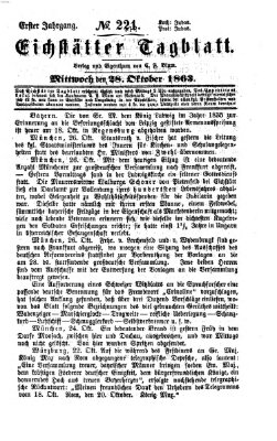 Eichstätter Tagblatt Mittwoch 28. Oktober 1863