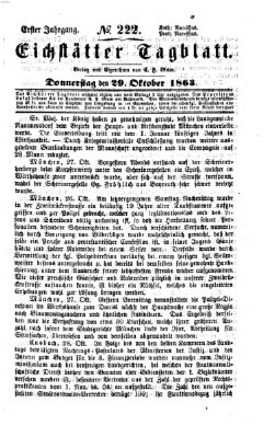 Eichstätter Tagblatt Donnerstag 29. Oktober 1863