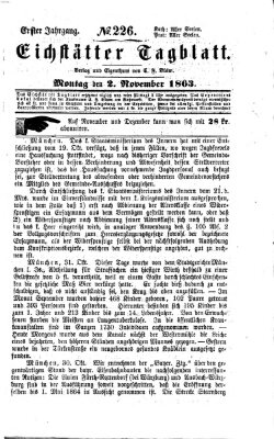 Eichstätter Tagblatt Montag 2. November 1863