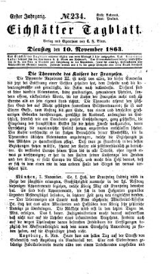 Eichstätter Tagblatt Dienstag 10. November 1863