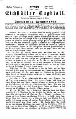 Eichstätter Tagblatt Sonntag 15. November 1863