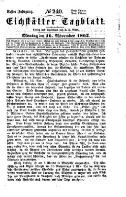 Eichstätter Tagblatt Montag 16. November 1863