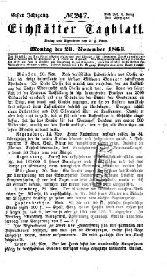 Eichstätter Tagblatt Montag 23. November 1863