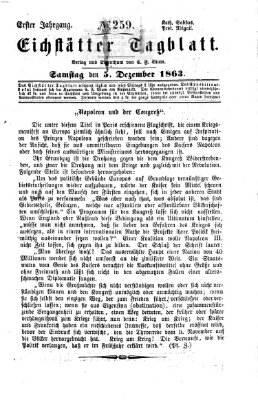 Eichstätter Tagblatt Samstag 5. Dezember 1863