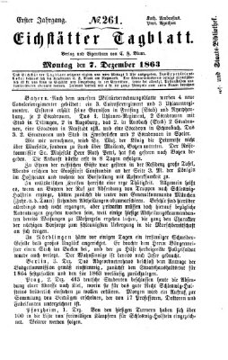 Eichstätter Tagblatt Montag 7. Dezember 1863