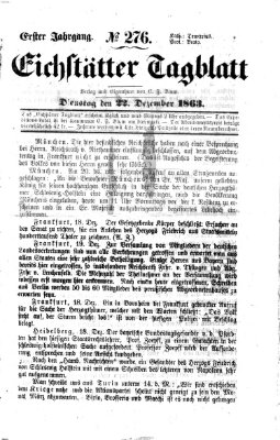 Eichstätter Tagblatt Dienstag 22. Dezember 1863