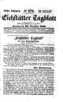 Eichstätter Tagblatt Samstag 26. Dezember 1863