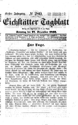 Eichstätter Tagblatt Sonntag 27. Dezember 1863